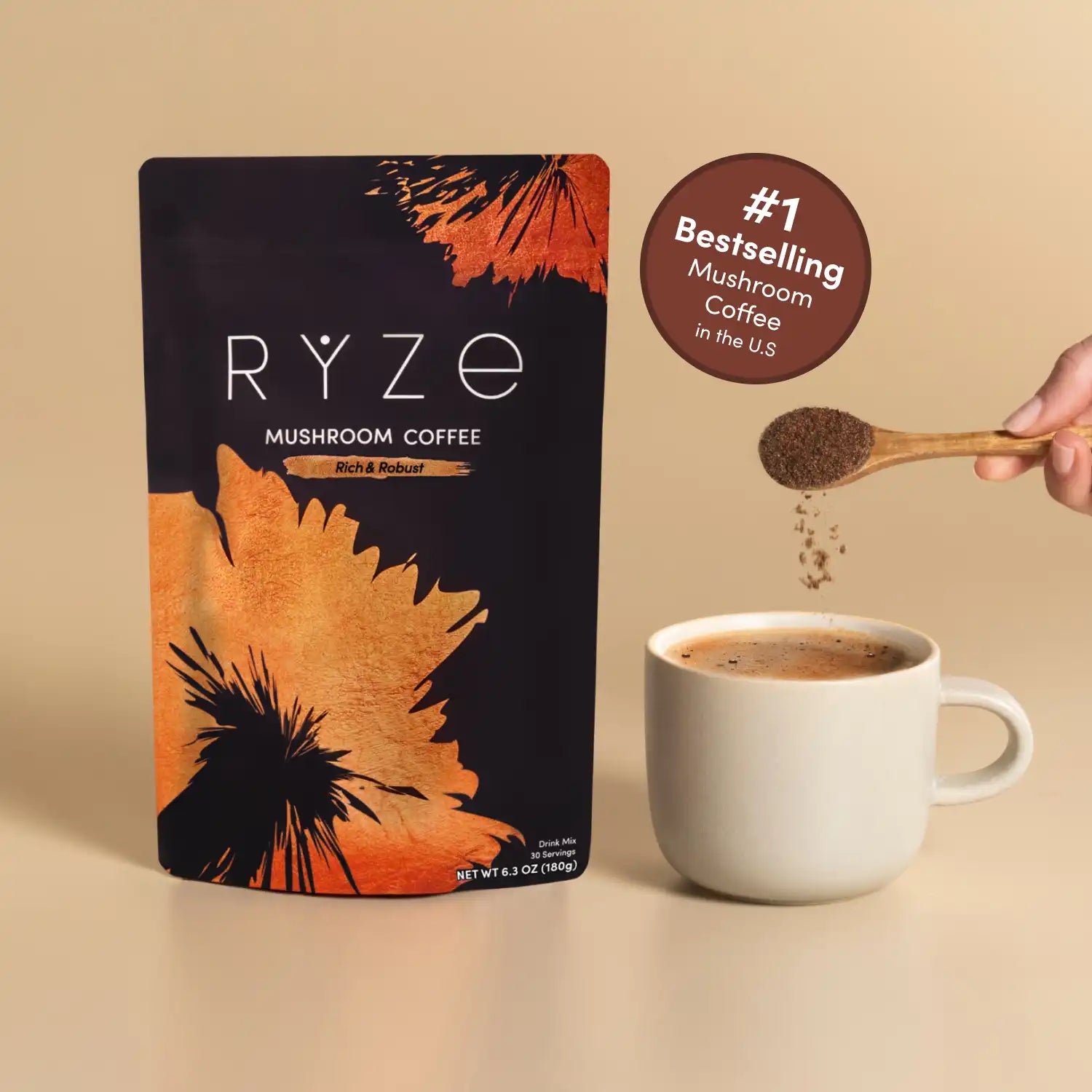 Mushroom Coffee Dark Roast (30 Servings) - Daily Mushroom Coffee