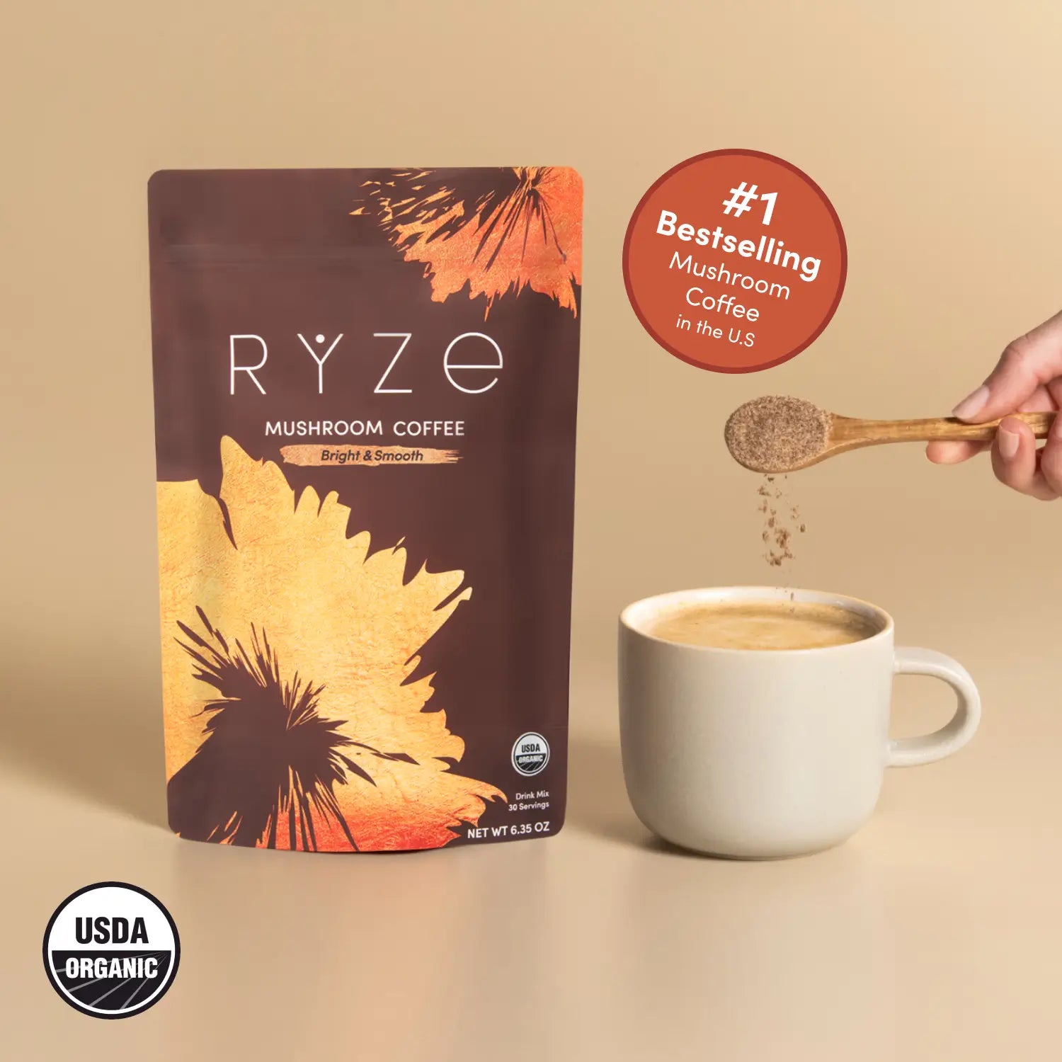 Mushroom Coffee (30 Servings) - RYZE Your Morning
